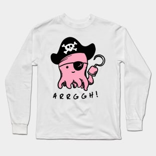 Cute Pirate Octopus Long Sleeve T-Shirt